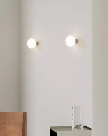 Ovoid Sconce plafond - Rostfritt stål, opalglas - FRAMA