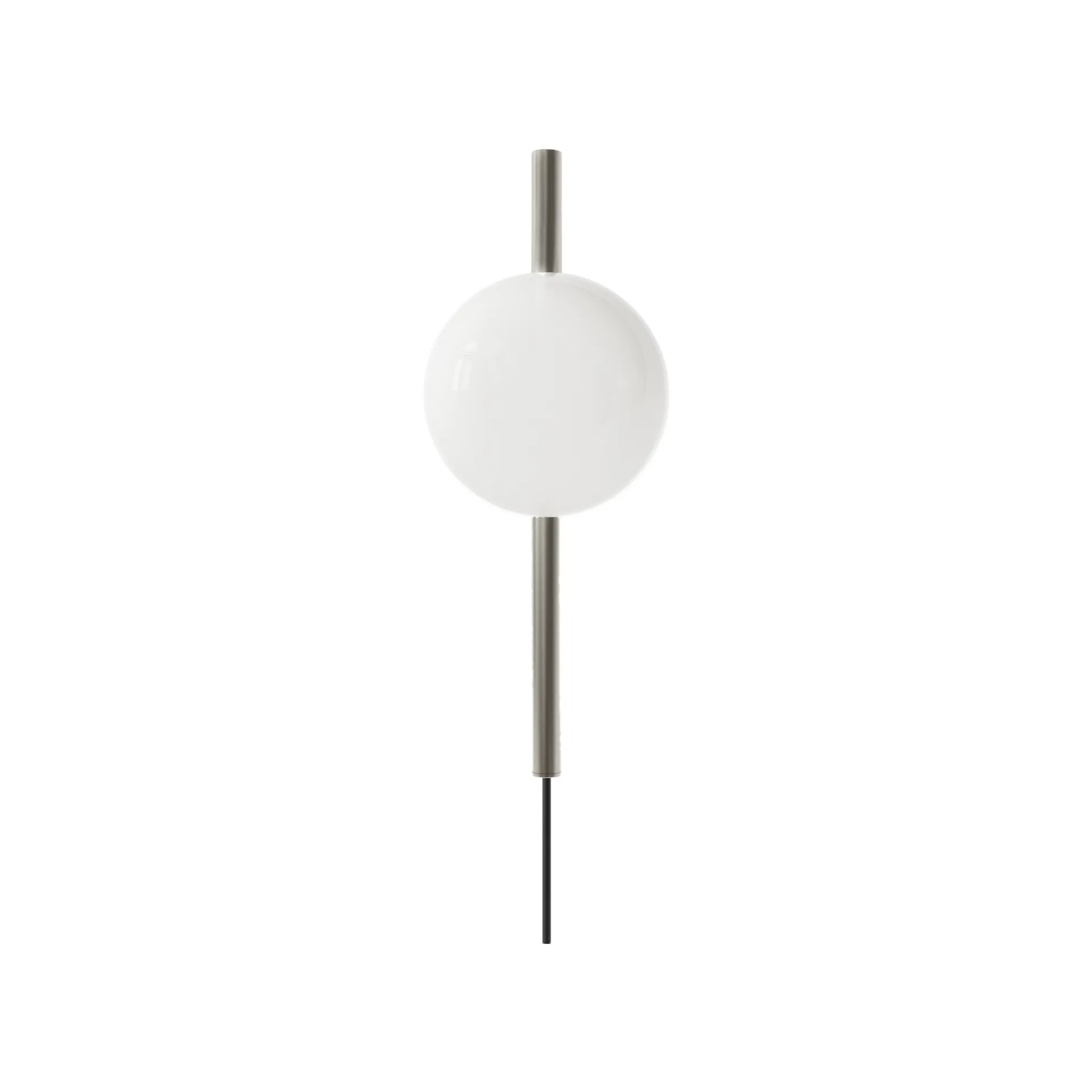 Ovoid Single vägglampa, Rostfritt stål-opalglas FRAMA