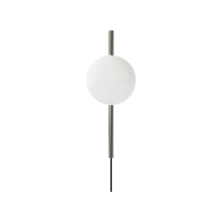 Ovoid Single vägglampa - Rostfritt stål-opalglas - FRAMA