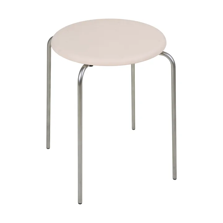Petit Rond rund pall - Rostfritt stål-läder Natural - FRAMA