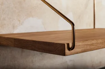 Single Shelf vägghylla - Ek-mässing, 40x20 cm - FRAMA