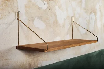 Single Shelf vägghylla - Ek-mässing, 60x20 cm - FRAMA