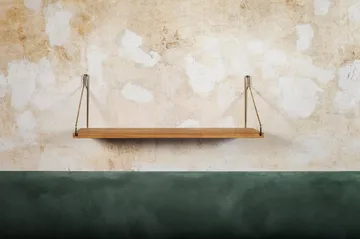 Single Shelf vägghylla - Ek-mässing, 60x20 cm - FRAMA