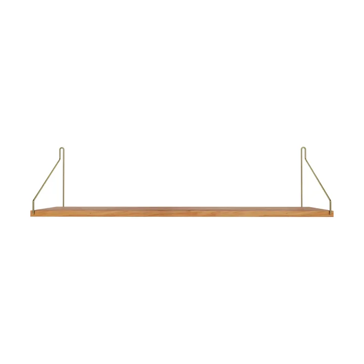 Single Shelf vägghylla - Ek-mässing, 80x20 cm - FRAMA