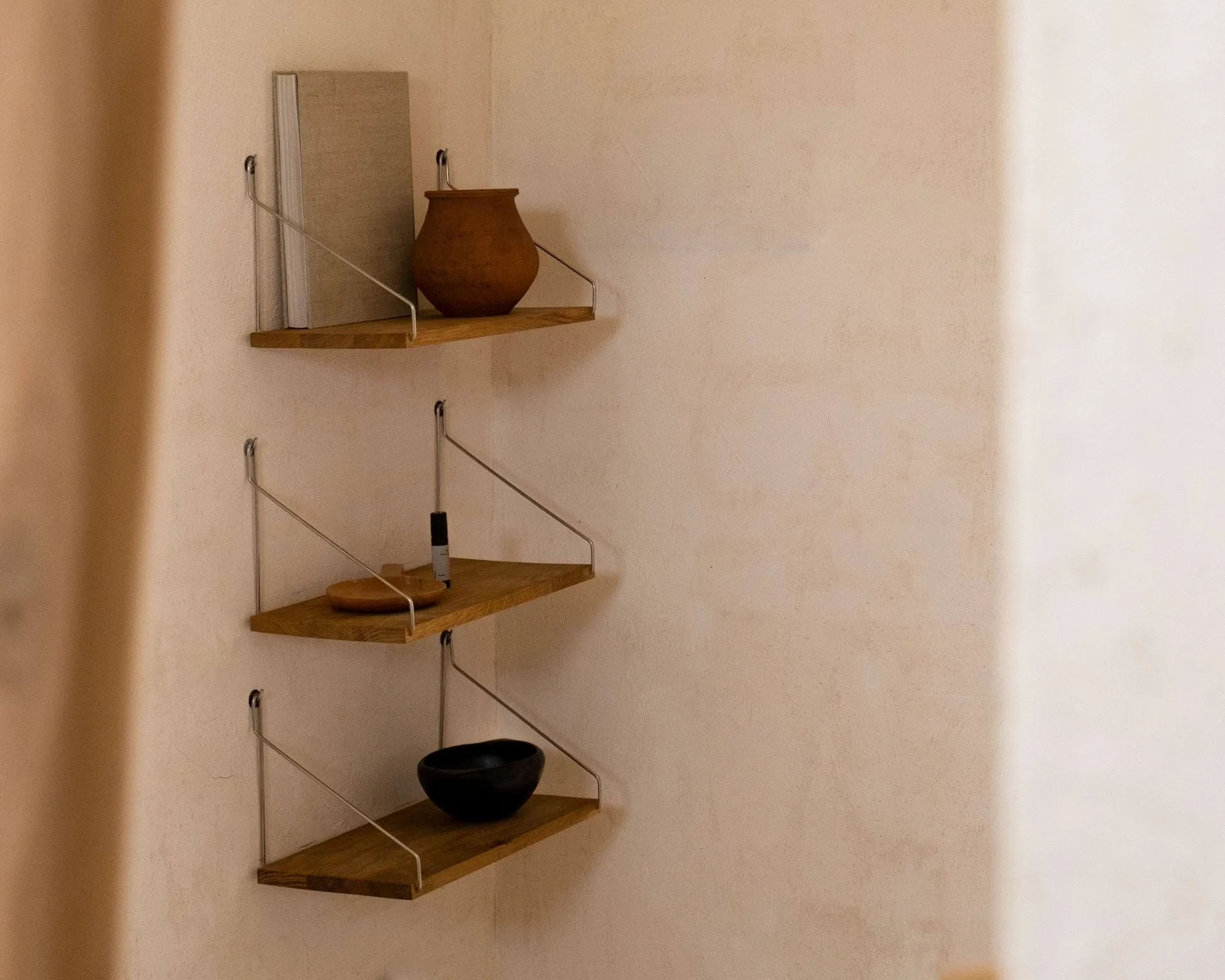 Single Shelf vägghylla, Ek-rostfritt stål, 60x27 cm FRAMA