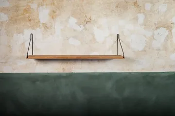 Single Shelf vägghylla - Ek-svart, 80x20 cm - FRAMA