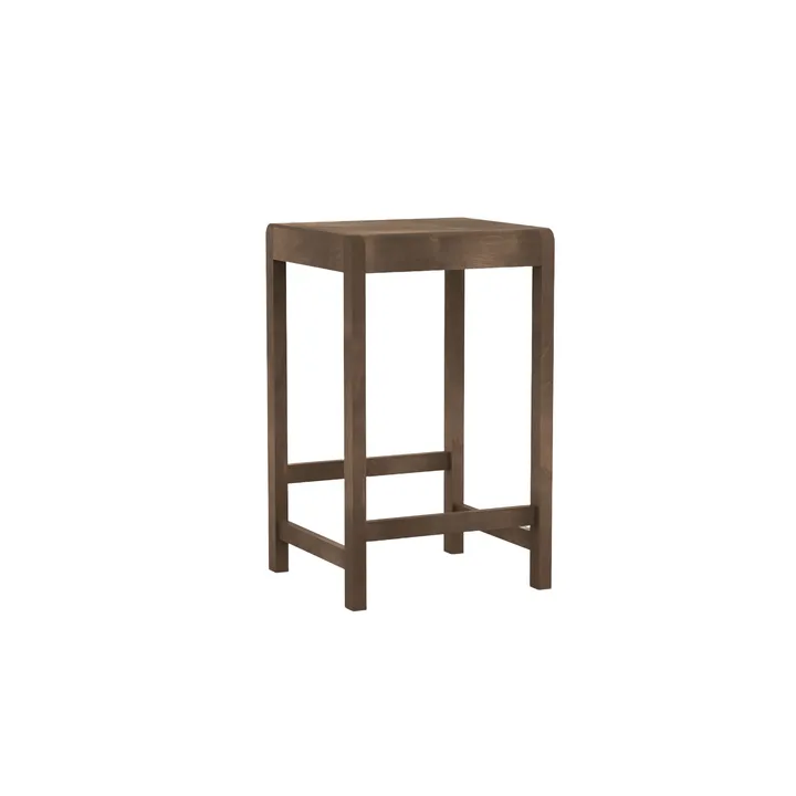 Stool 01 barpall - Mörkbrun björk, 65 cm - FRAMA