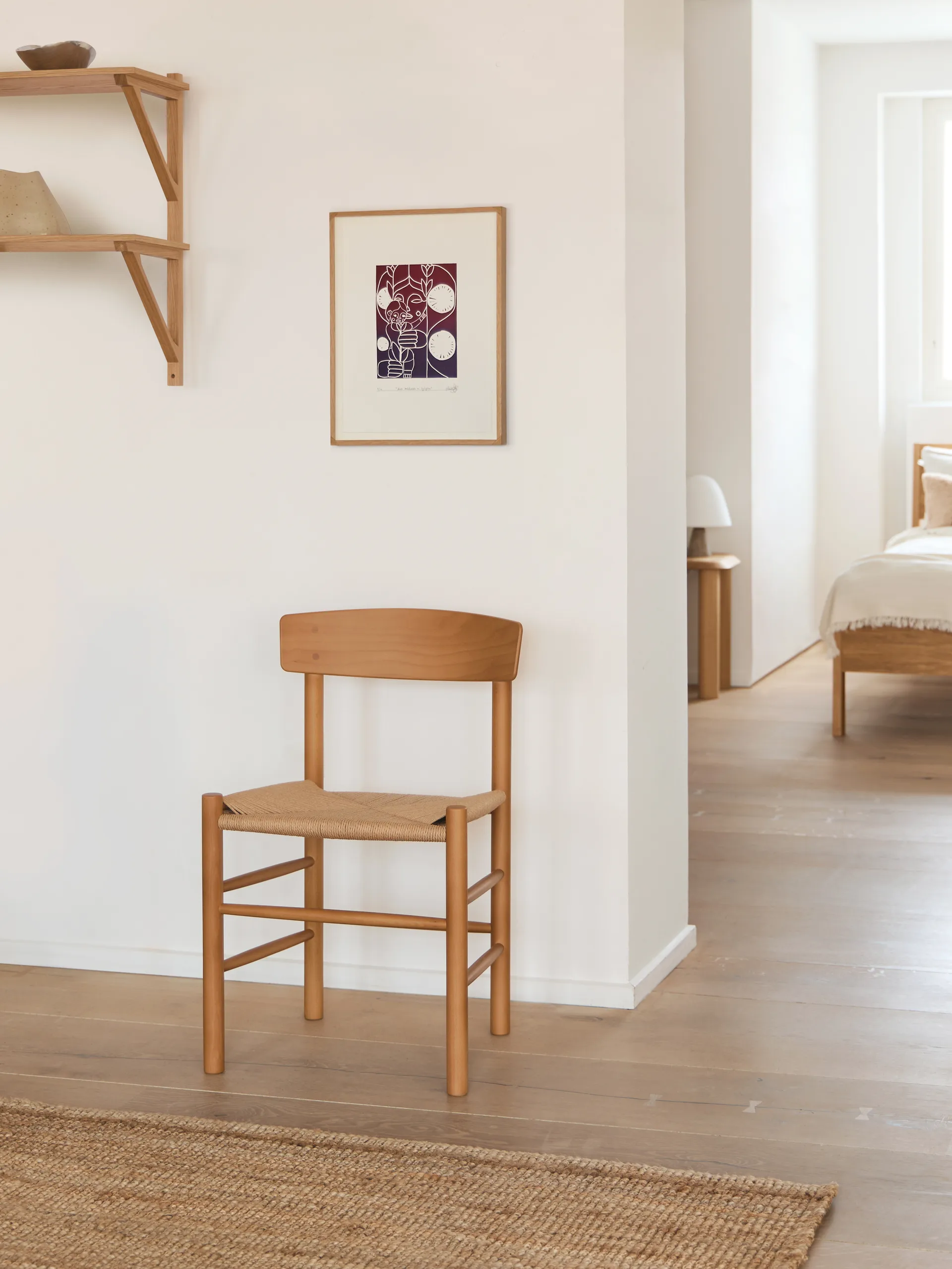 BM29 hylla 78x61 cm, Oak lacquer Fredericia Furniture