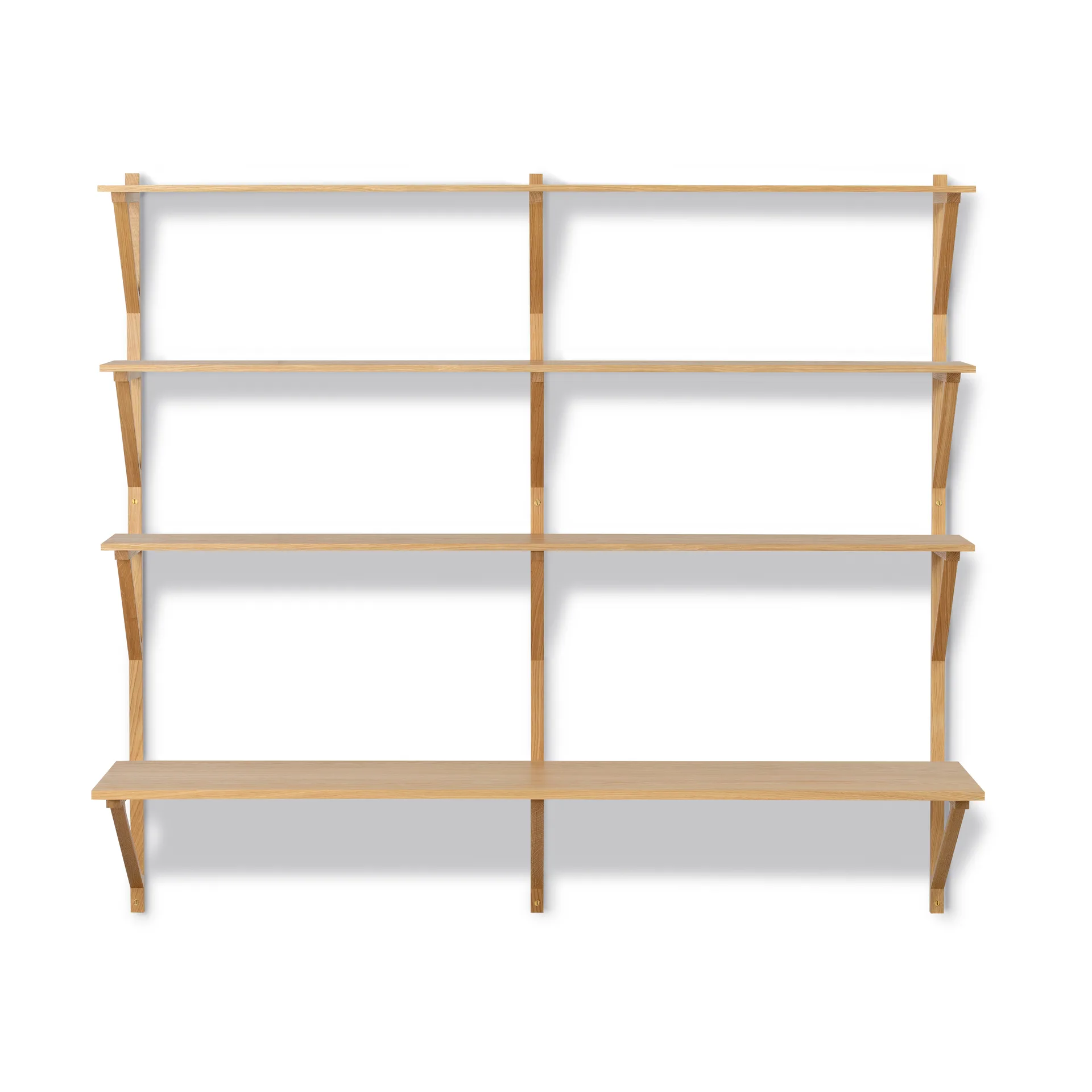 BM29 hylla med skrivbord 149x134 cm, Oak lacquer Fredericia Furniture