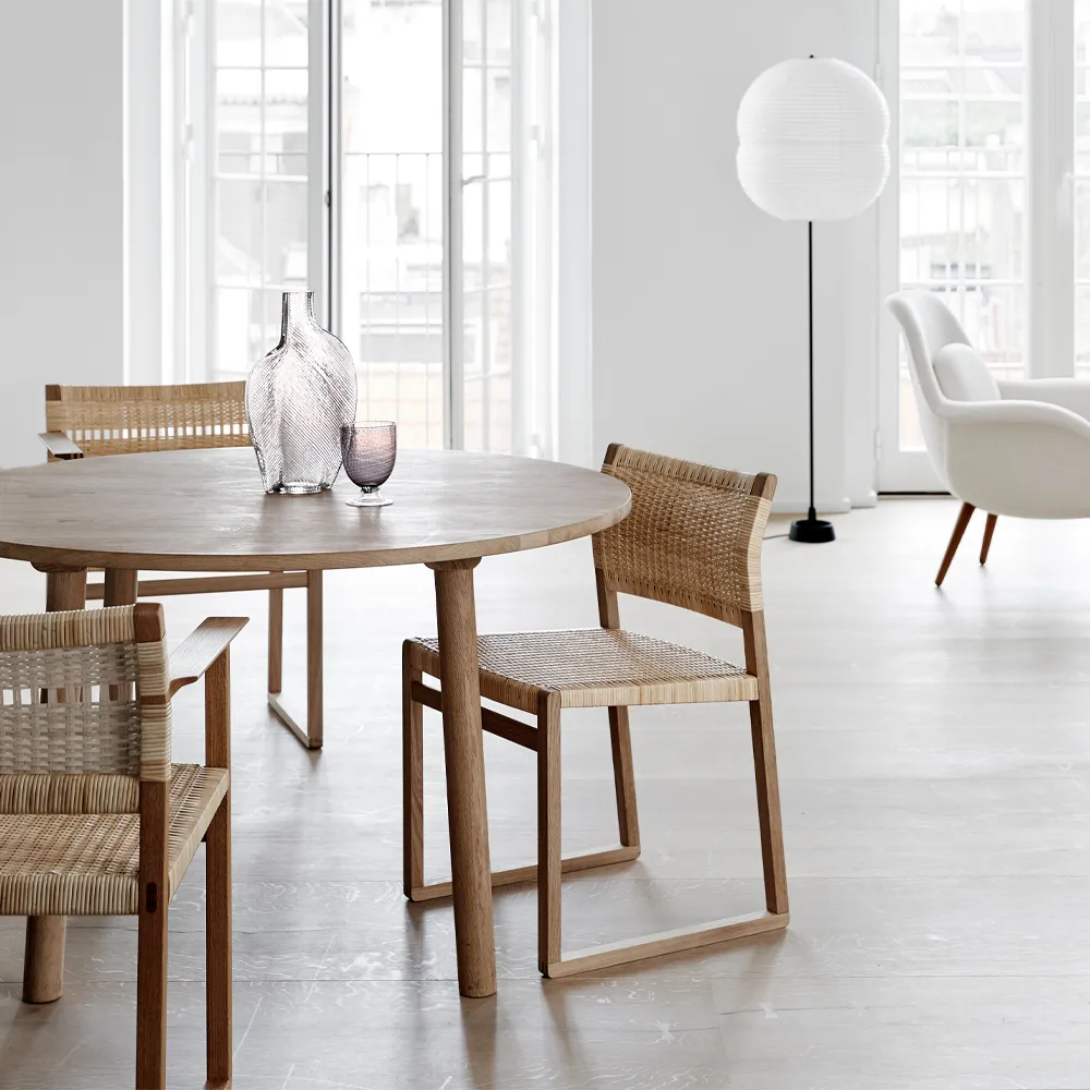 BM61 stol, Flätad natur-oljat ekstativ Fredericia Furniture