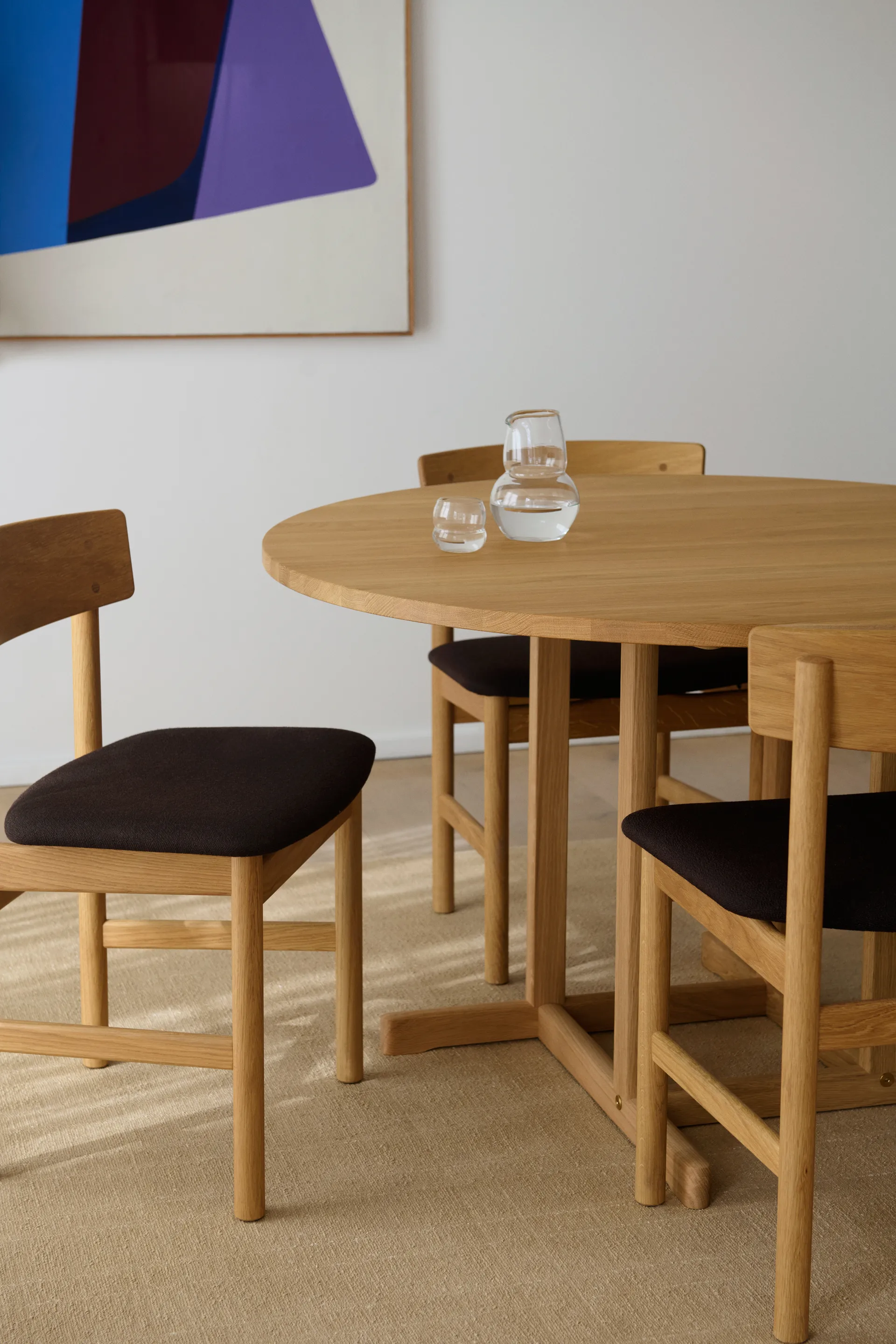 BM80 Mogensen Shaker Table bord Ø120 cm, Oljad ek Fredericia Furniture
