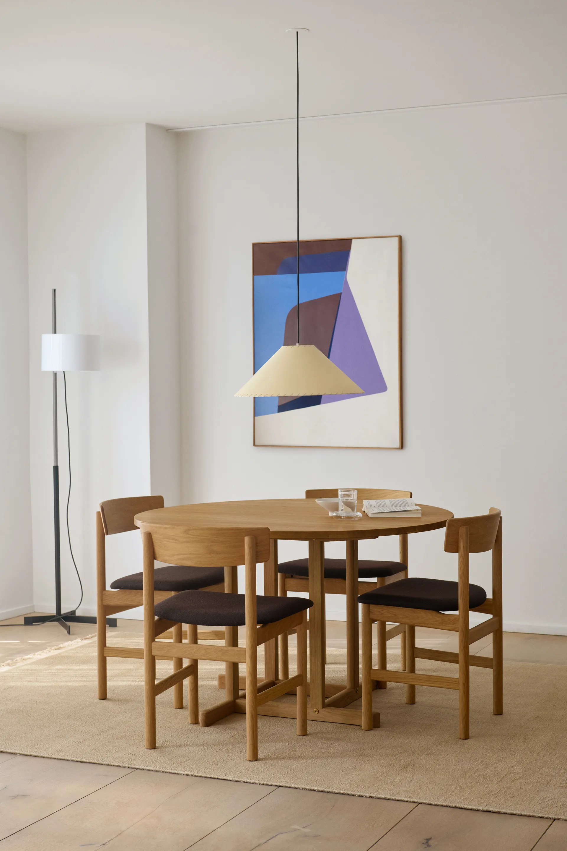 BM80 Mogensen Shaker Table bord Ø120 cm, Oljad ek Fredericia Furniture