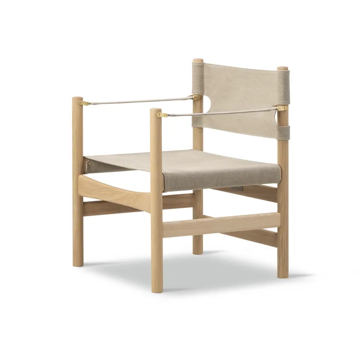 Canvas 21 karmstol - Naturell canvas-ljus oljad ek - Fredericia Furniture