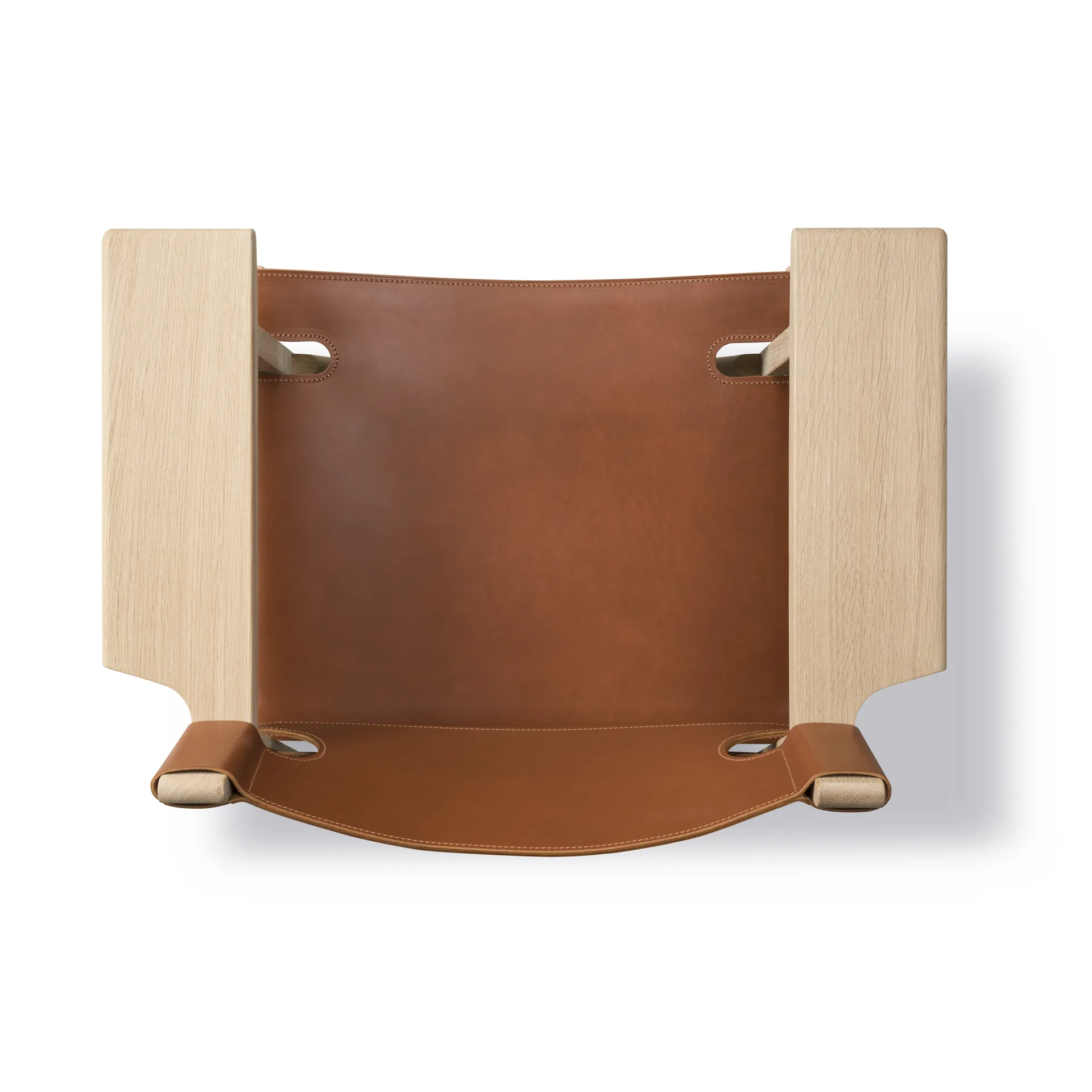 Den spanske stol fåtölj, Läder cognac-ljus oljad ek Fredericia Furniture