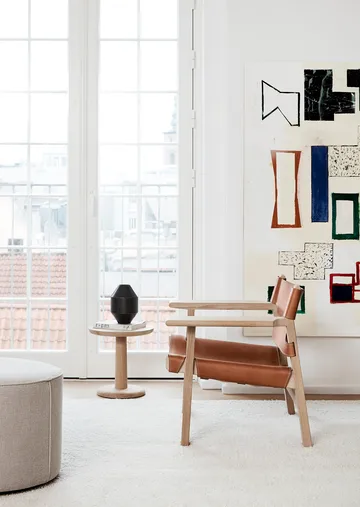 Den spanske stol fåtölj - Läder cognac-ljus oljad ek - Fredericia Furniture