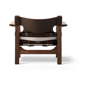 Den spanske stol fåtölj - Läder mörkbrun-oljad valnöt - Fredericia Furniture
