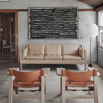 Den spanske stol fåtölj - Läder natur-svartlackad ek - Fredericia Furniture