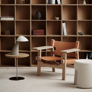 Den spanske stol fåtölj - Läder natur-svartlackad ek - Fredericia Furniture