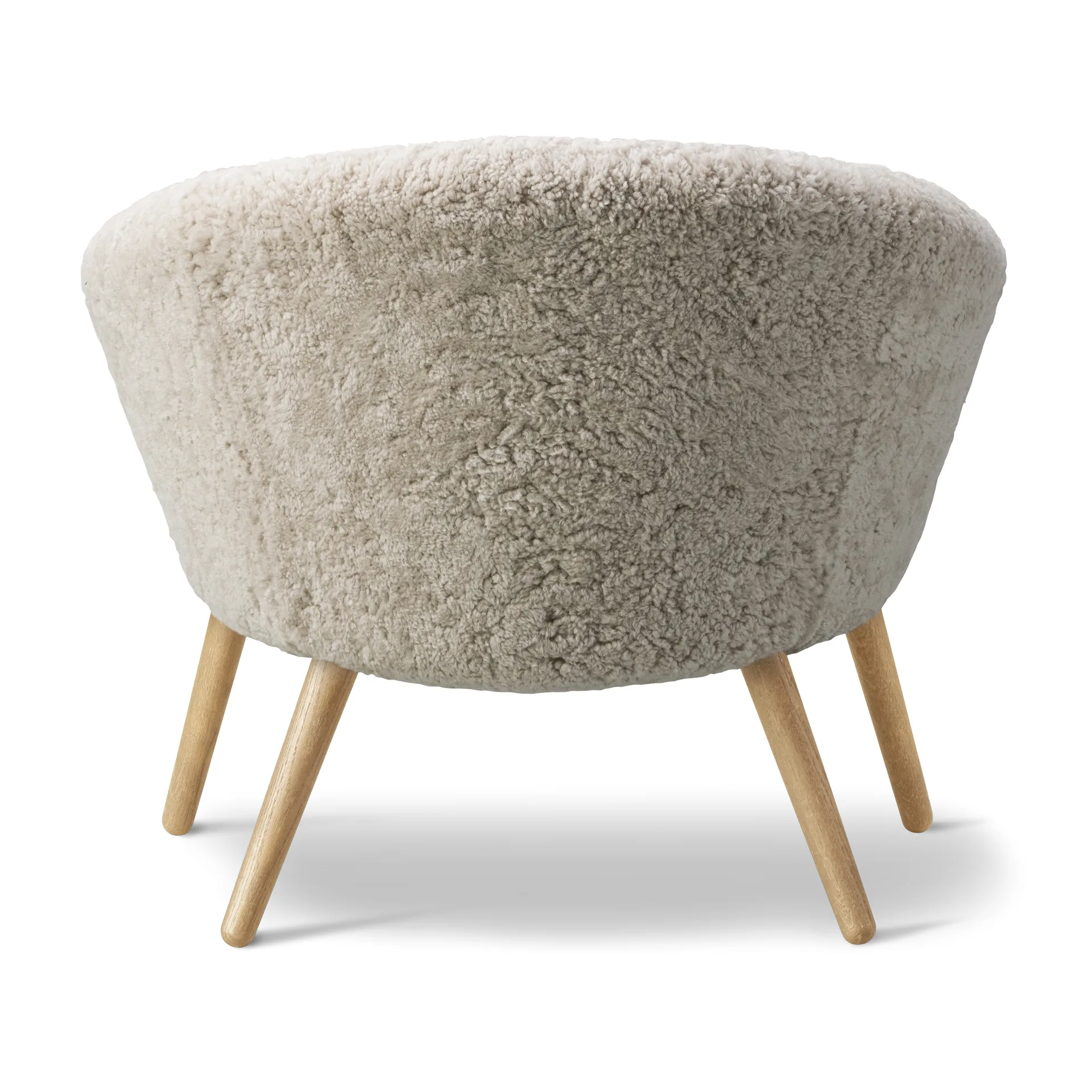 Ditzel loungefåtölj fårskinn, Moonlight-oak Fredericia Furniture