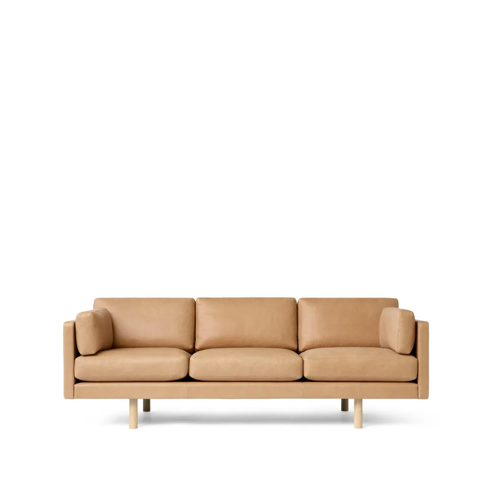 EJ220 2033 soffa 3-sits, Läder vegeta 90-ek Fredericia Furniture
