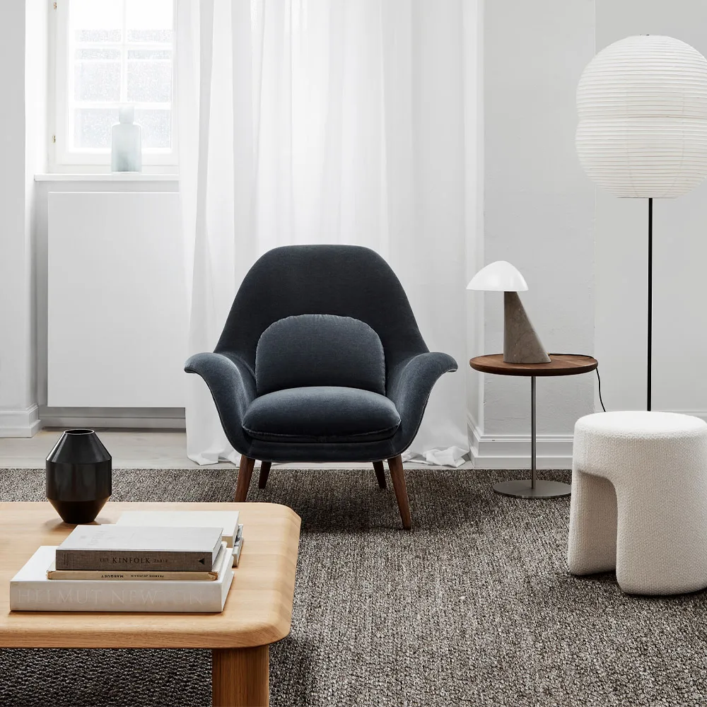 Fellow bordslampa, White-dark atlantico limestone Fredericia Furniture