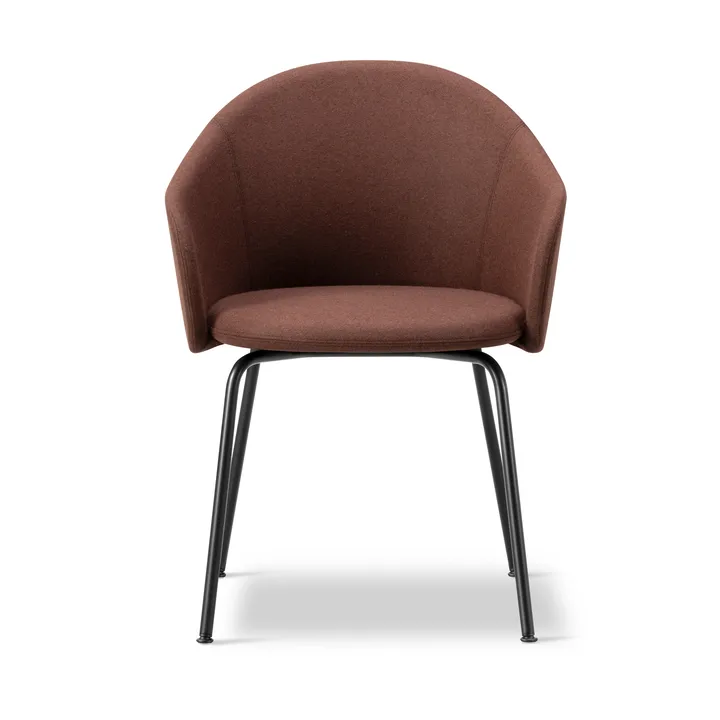 Gomo Armchair karmstol tube base - Blazer CUZ4D Dunalk-black - Fredericia Furniture