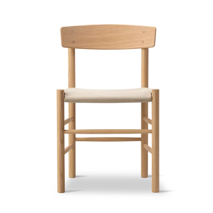J39 stol - Ljusoljad ek-canvas natur - Fredericia Furniture