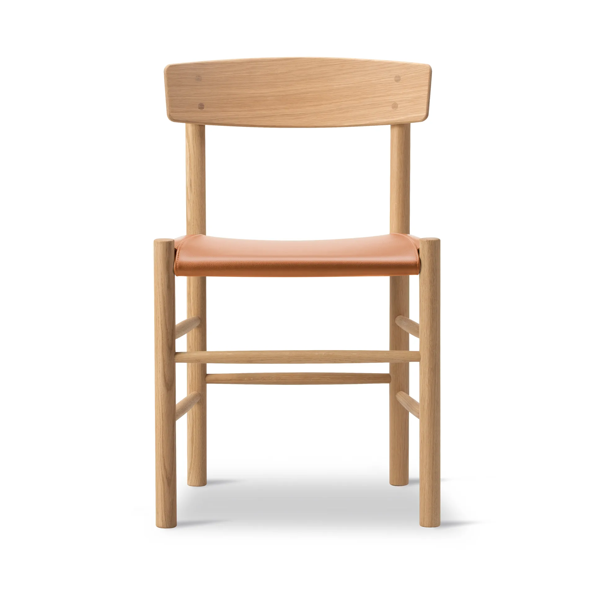 J39 stol, Ljusoljad ek-läder Omni 307 Cognac Fredericia Furniture