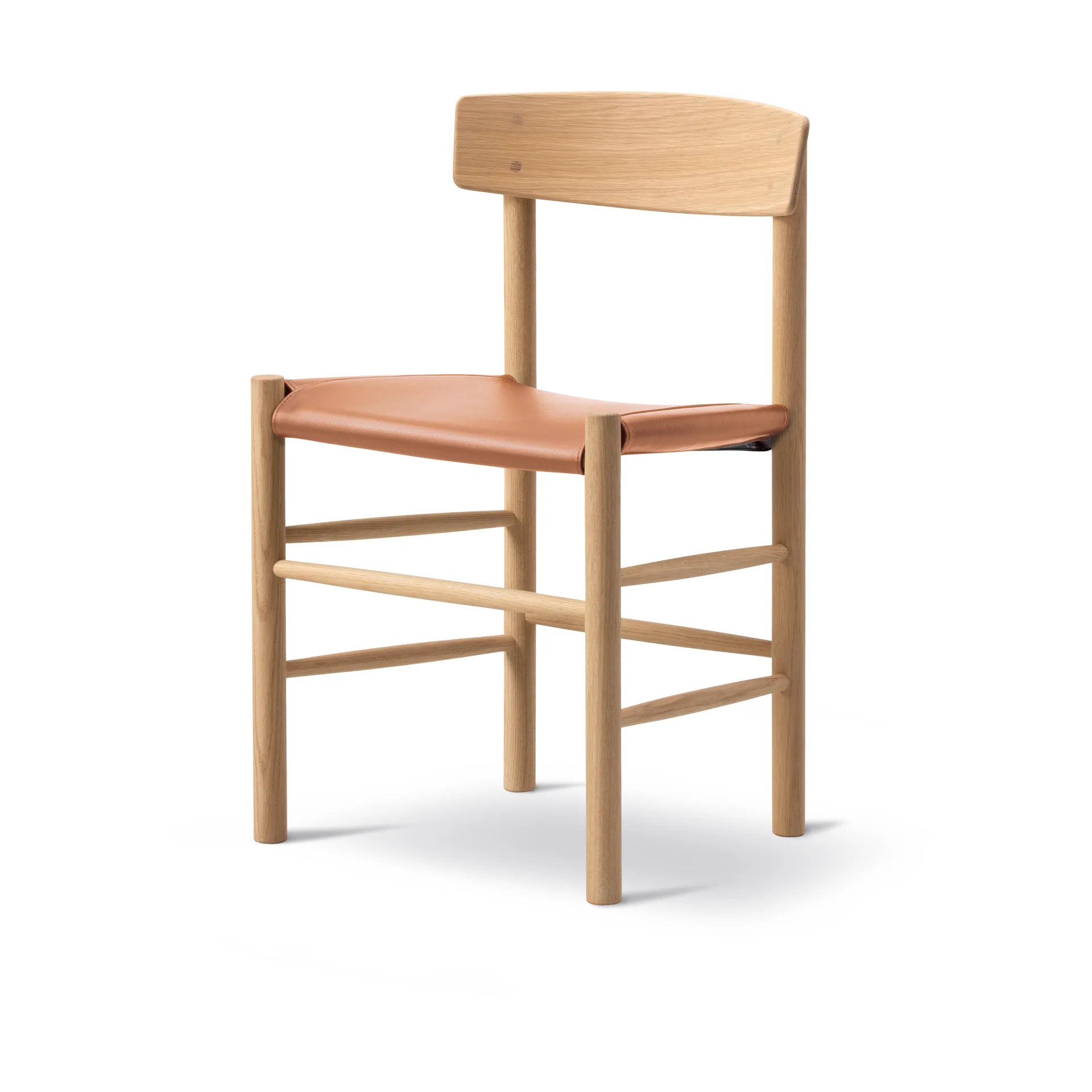 J39 stol, Ljusoljad ek-läder Omni 307 Cognac Fredericia Furniture