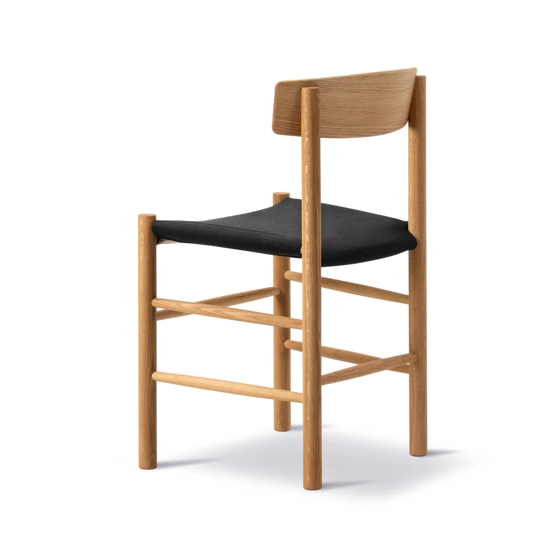 J39 stol, Oljad ek-svart canvas Fredericia Furniture