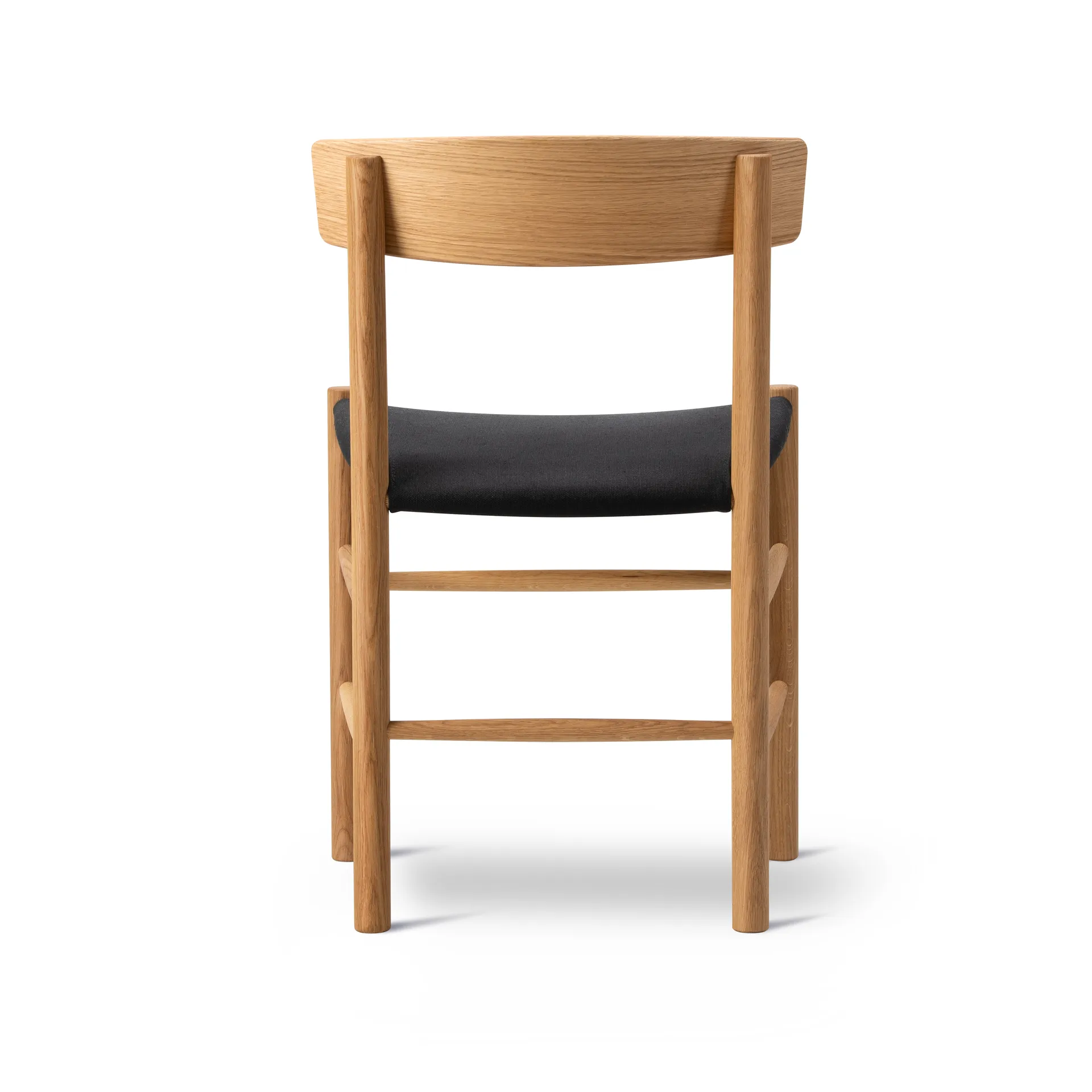 J39 stol, Oljad ek-svart canvas Fredericia Furniture