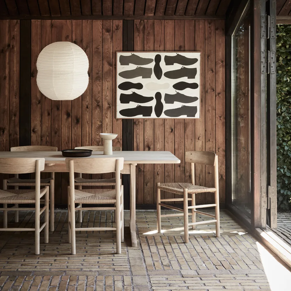 J39 stol, Såpad bok-flätad natur Fredericia Furniture