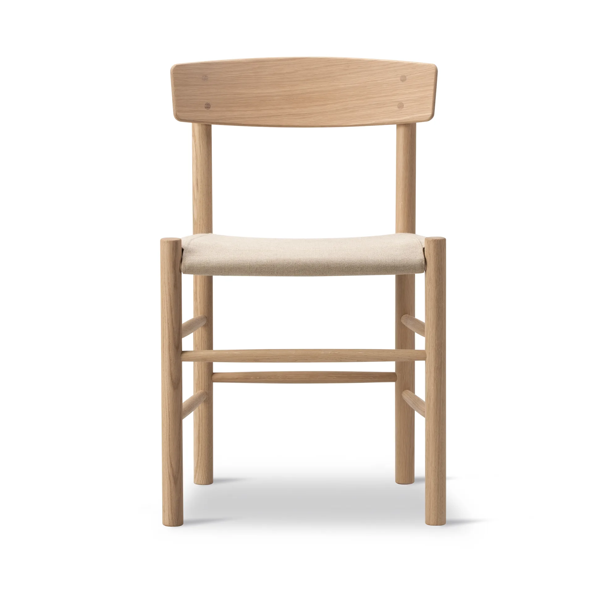 J39 stol, Såpad ek-natur canvas Fredericia Furniture