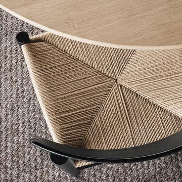 J39 stol - Svartlackerad ek-flätad natur - Fredericia Furniture