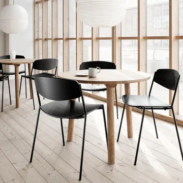 Lynderup 3080 stol - Svart ask-svart stålstativ - Fredericia Furniture