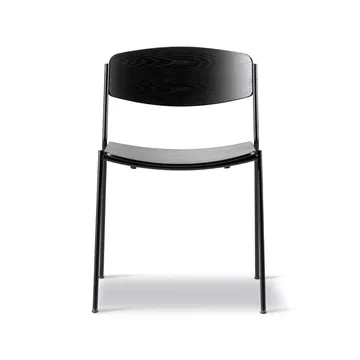 Lynderup 3080 stol - Svart ask-svart stålstativ - Fredericia Furniture