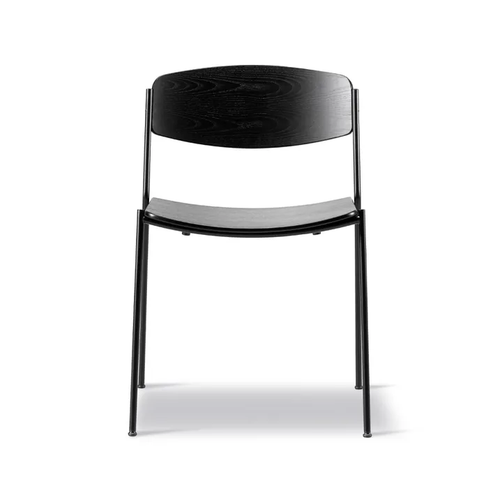 Lynderup 3080 stol - Svart ask-svart stålstativ - Fredericia Furniture