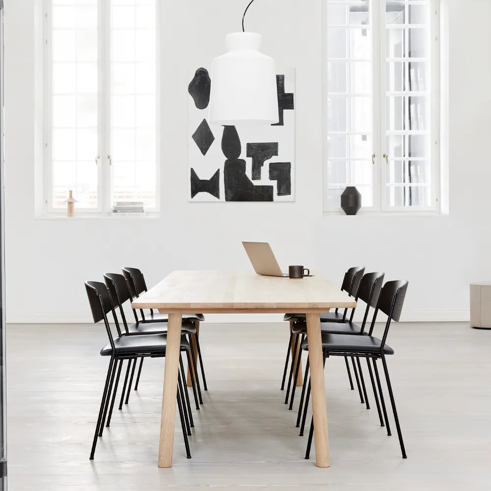 Lynderup 3081 stol, Läder omni 301-svart Fredericia Furniture