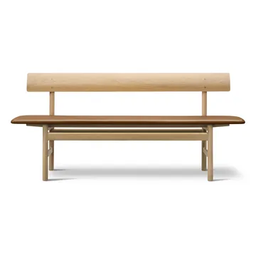 Mogensen 3171 bänk - Läder omni 307-såpad ek - Fredericia Furniture