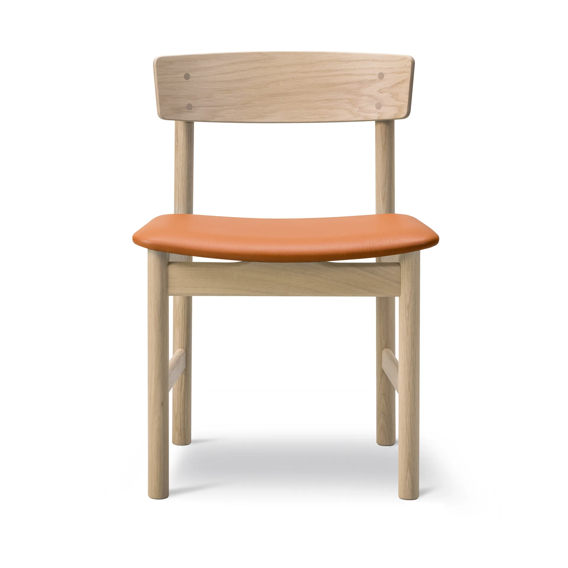 Mogensen 3236 stol, Såpad ek-läder cognac 307 Fredericia Furniture