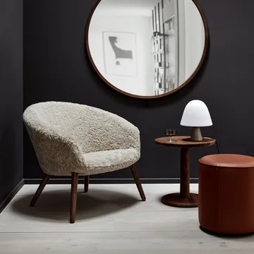 Mono sittpuff - Grand linen beige, Ø39 cm - Fredericia Furniture