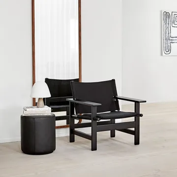 Mono sittpuff - Grand linen beige, Ø39 cm - Fredericia Furniture