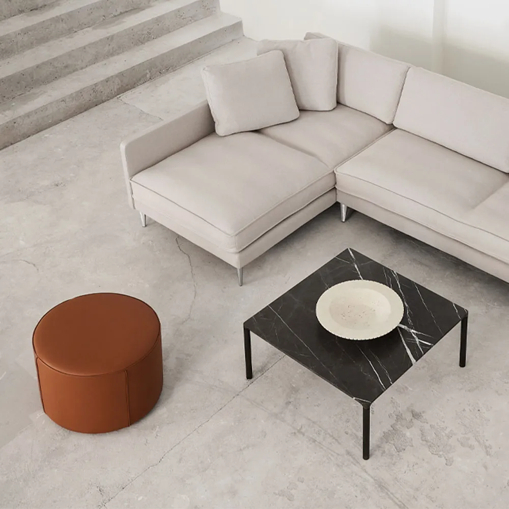 Mono sittpuff, Grand linen beige, Ø39 cm Fredericia Furniture