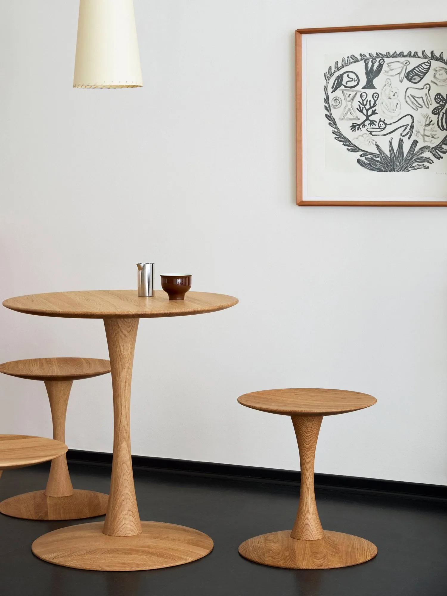 ND105 Trisse rund pall, Rökt oljad ek, Ø40x46 cm Fredericia Furniture