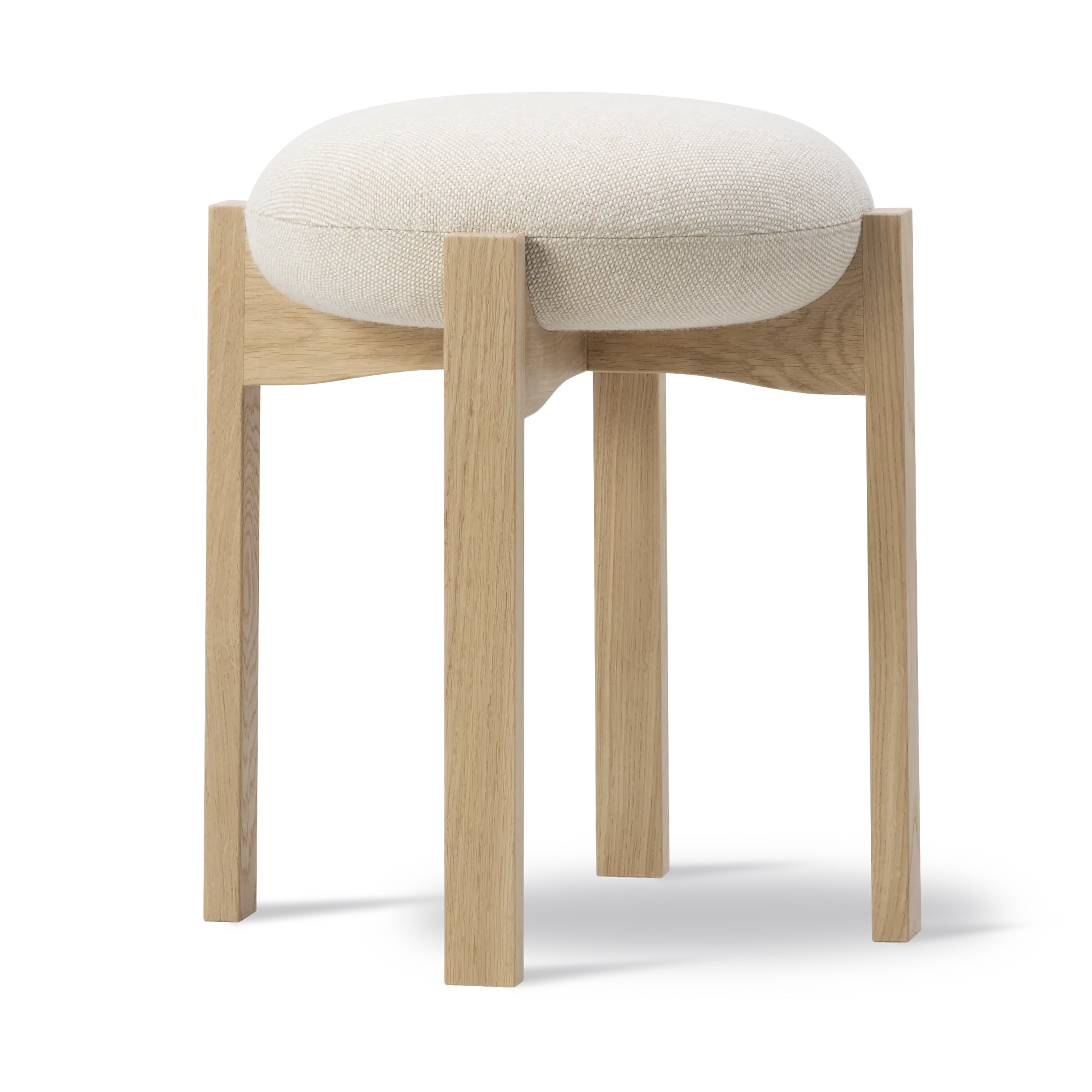 Pioneer rund pall låg, Hallingdal 200-lackad ek Fredericia Furniture