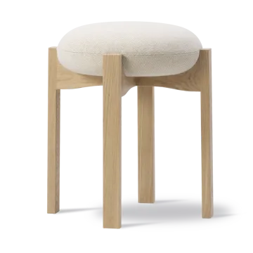 Pioneer rund pall låg - Hallingdal 200-lackad ek - Fredericia Furniture