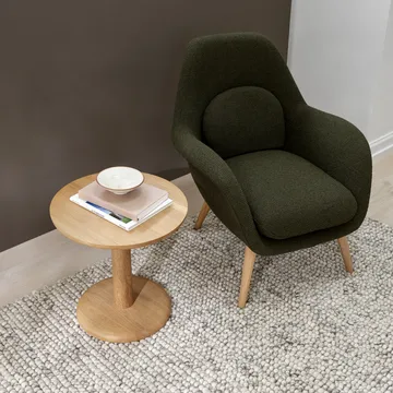 Pon sidobord - Rökt ek olja, Ø40 cm - Fredericia Furniture
