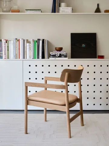 Post loungestol - Vegeta läder-ljusoljad ek - Fredericia Furniture
