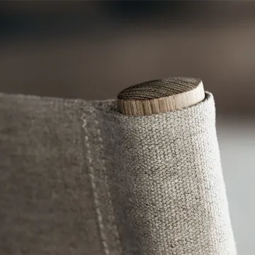 The Canvas Chair fåtölj - Canvas svart-svartlackad ek, inkl. svart läder dyna - Fredericia Furniture