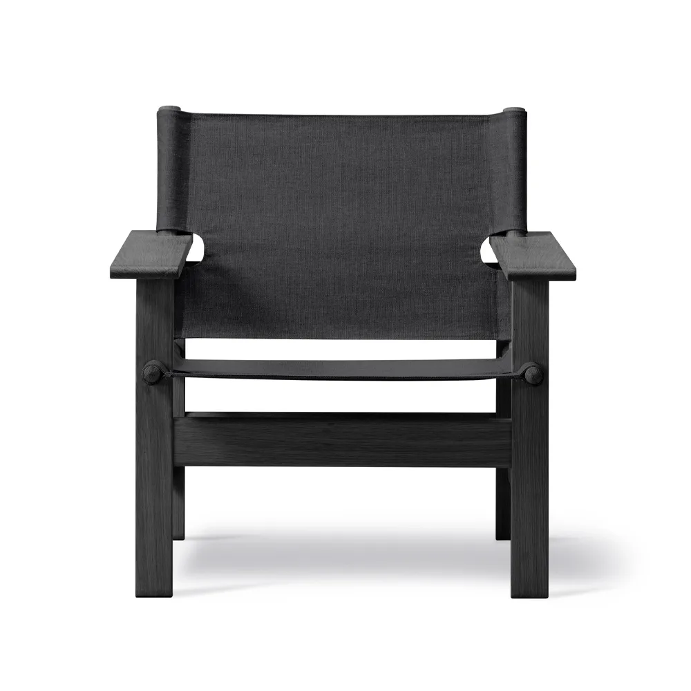 The Canvas Chair fåtölj, Canvas svart-svartlackad ek Fredericia Furniture